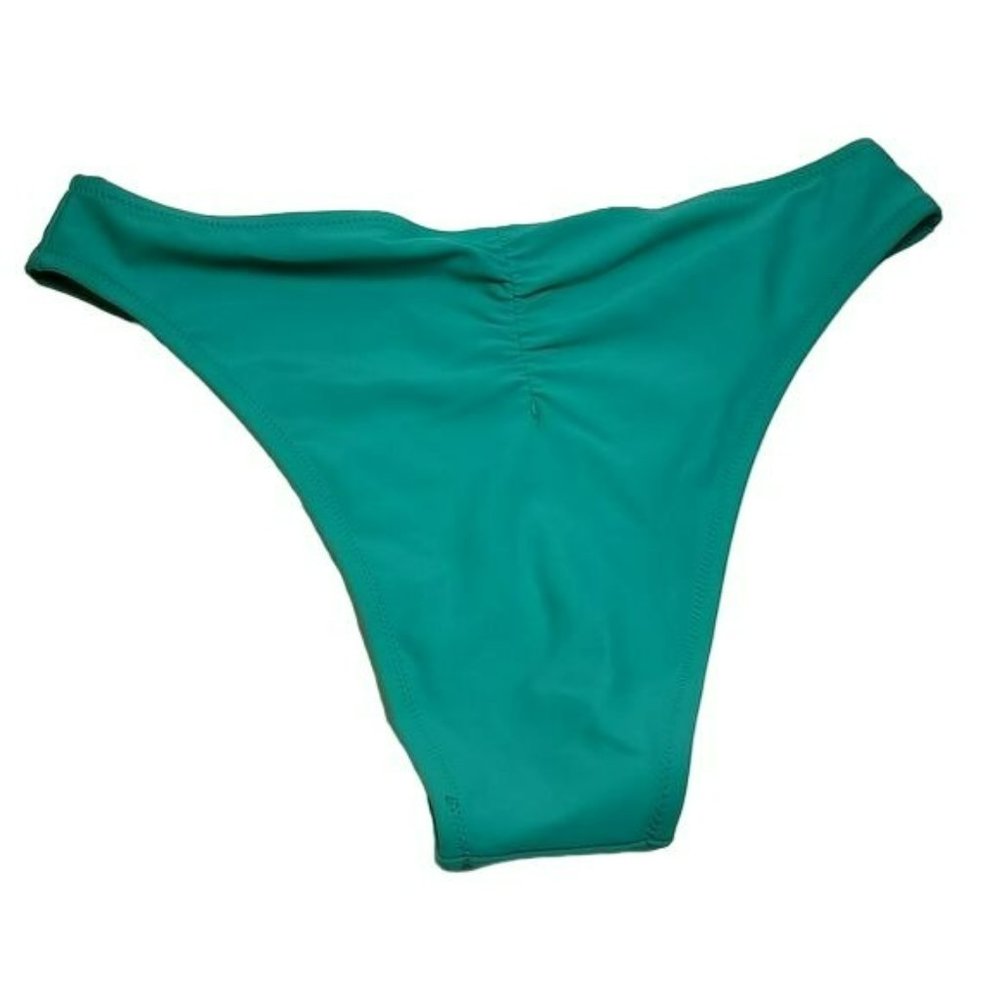 Beachsissi Bikini Cross Front Thong Bottom Yellow Green Women's Small S NWT - Picture 13 of 16